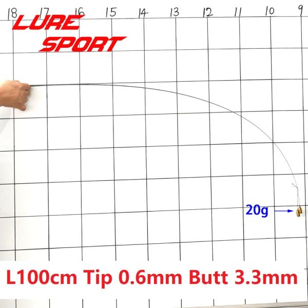 Canne LureSport 3 pz 91 cm 100 cm asta in carbonio Solido vuoto senza vernice componenti per la costruzione di canne canna da pesca riparazione accessori fai da te