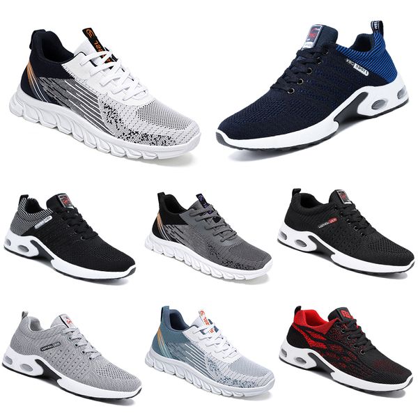 Soft Shoes Men Sole 2024 Running Bule White Sports Lace-up Round Toe Big Gai 880 5