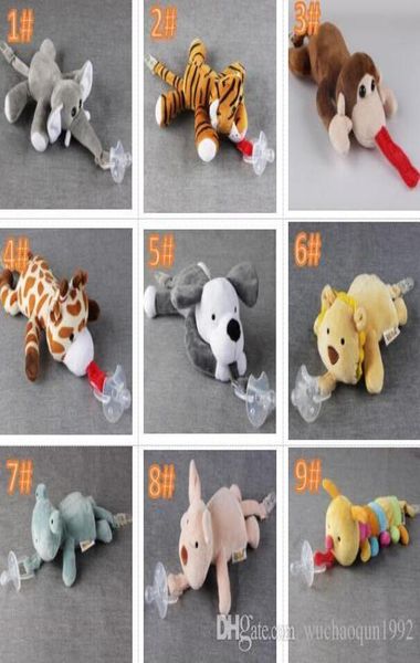 10 neue Silikon-Tierschnuller mit Plüsch-Kinderspielzeug, Baby-Giraffe, Elefant, Nippel, Kinder, Neugeborene, Kleinkinder, Kinder. Zu den Produkten gehören 6778373