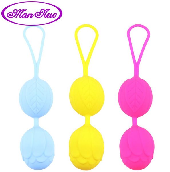 Man nuo Silicone Kegel Ball Smart Vagina Trainer Esercizio Vagina Stringere Love Ben Wa Ball Vibratore Giocattoli del sesso per donna S10177452547