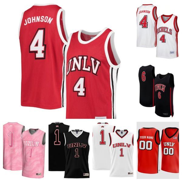 UNLV Rebels 24 Jackie Johnson III 3 Shane Nowell 15 Luis Rodriguez 11 Dedan Thomas Jr. Basketballtrikot 31 Nick Walters 2 Justin Webster individuell genäht