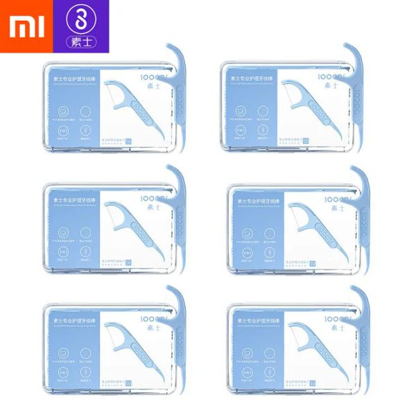 Zubehör 2/4/6 BOX Xiaomi SOOCAS Zahnseide Zähne Stick Zahnstocher Draht Zahnstocher Zahnseide Mundhygiene 50 Teile/schachtel