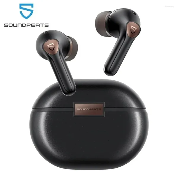 SoundPEATS Air4 Pro ANC Bluetooth 5.3 Fones de ouvido sem fio com som sem perdas AptX Conexão multiponto de voz Detecção intra-auricular