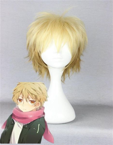 Noragami Yukine Короткие смешанные блондинки короткие мужские и женские косплей костюм Wigs5839302