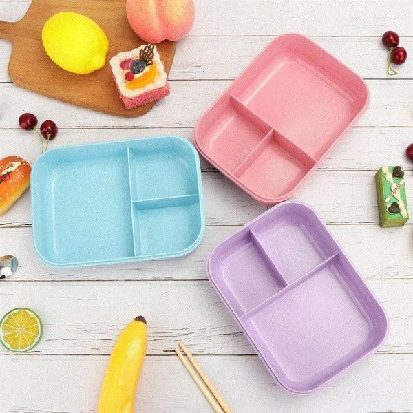 Посуда DIY индивидуальный ланч-бокс для детей школьного возраста мультяшный узор милая картинка Po с ложкой и вилкой эко материал подарок
