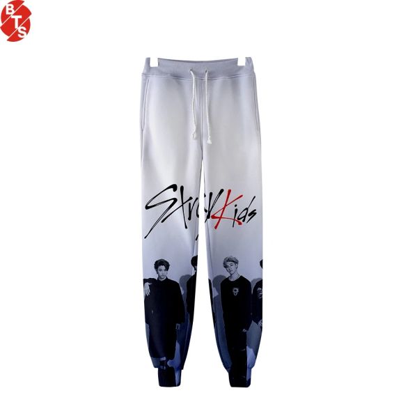 Capris Stray Kids 3D Baskılı Jogger Pantolon Kadınlar/Erkekler KPOP Moda Stili Swearpants 2019 Sıcak Satış Gündelik Modaya Giyim Uzun Pantolon