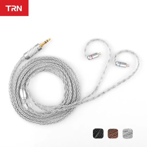 Аксессуары TRN T2 16-жильный посеребренный кабель обновления HIFI 3,5/2,5 мм штекер MMCX/2-контактный разъем для TRN V80 AS10 AS16 ZS10 AS06 ZST C10 C16