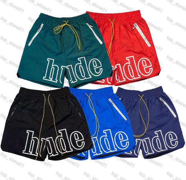 3A Designer homens RH limitado rhude shorts verão nadar curto na altura do joelho hip hop high street treinamento esportivo calças de praia dos homens cintura elástica 888