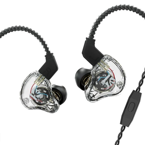 Câmeras KBear KS1 Circuito magnético duplo Dinâmico fones de ouvido com fones de ouvido fones de ouvido em ouvido MONITOR MUSICA EARBUDOS E fone de ouvido KBear KS1 KS2 IEMs