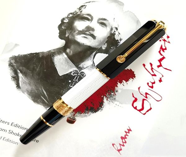 Sınırlı sayıda yazarı William Shakespeare rollerball kalem jel kalem benzersiz tasarım yazma ofis okul kırtasiye ile seri numbe6146776