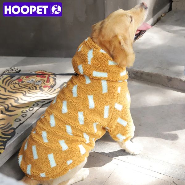 Parka HOOPET Abbigliamento invernale per animali di grandi dimensioni Giacca calda per cani di taglia grande Abiti Labrador Cappotto di agnello in lana a due zampe per forniture per cani di taglia media