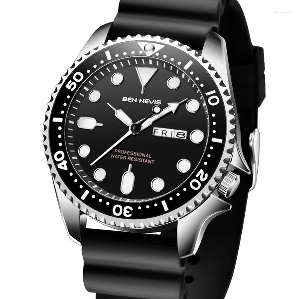 Armbanduhren Mode Schwarze Männer Uhr Top Marke Luxus 2024 Wasserdicht Militär Armee Sport Quarz Armbanduhren Relogio Masculino