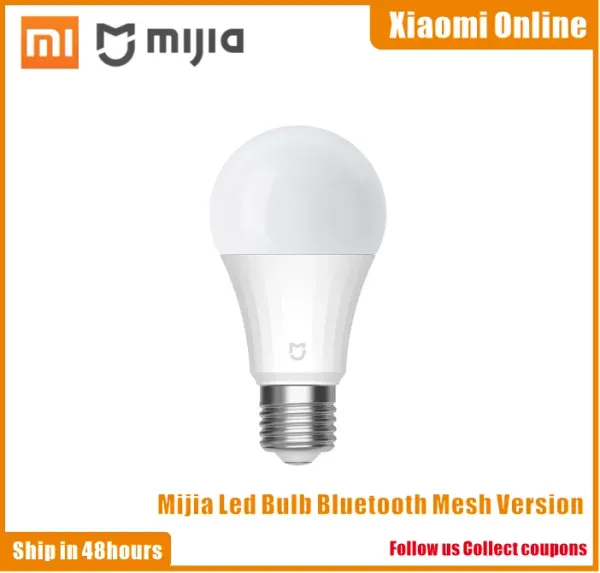 Controlla la più recente lampadina a LED intelligente Xiaomi Mi Versione mesh Bluetooth Lampada intelligente controllata dall'app Mijia Temperatura colore regolata tramite voce