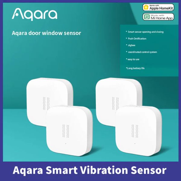 Управление Aqara умный датчик вибрации Zigbee датчик удара движения обнаружение монитор сигнализации встроенный гироскоп для домашней безопасности приложение Mi Home
