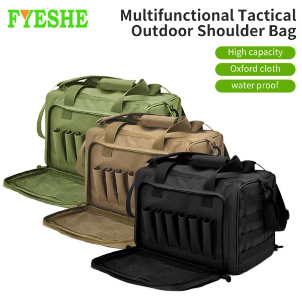 Bolsas Bolsa Bolsa Bolsa Tática Molle System Acessório de caça ao ar livre Nylon Gun Case Tactical Bag Pistol Tool ombre pacote