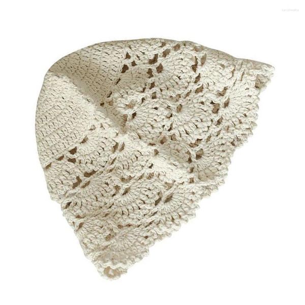 Beretti Cappello Cappello Vintage Turbano Eleganti Bernelli Women Crochet Clave Casual Tea Cappelli da tè