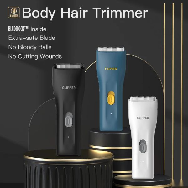 Aparadores 2023 aparador de cabelo pubiano do corpo elétrico 2023 para homens Bolas barbeador Clipper Male Sensitive Parts Privados Partes Privadas Corte de Facas de Facas de Facas
