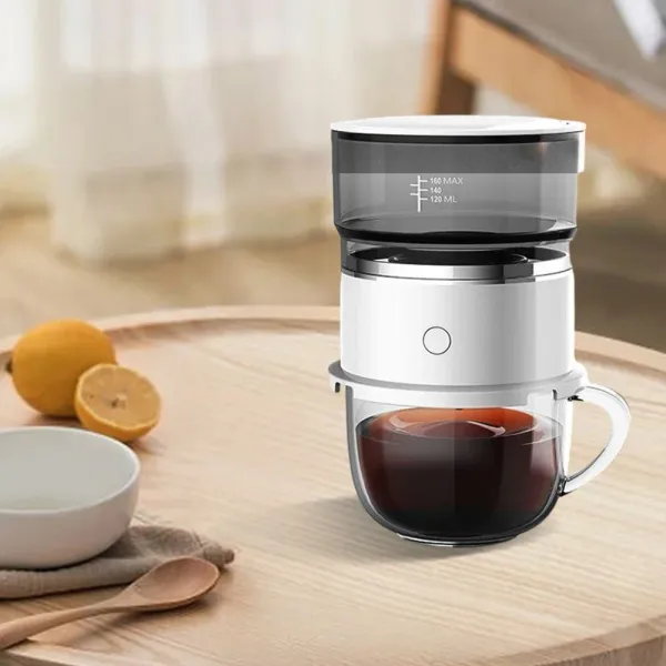 Ferramentas automática mão gotejamento cafeteira filtro de aço inoxidável cafeteira elétrica portátil inteligente mini máquina de café para acampamento de viagem