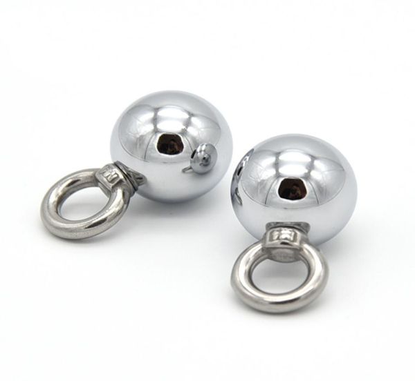 Accessori per elettroshock con sfera di metallo Ciondolo per il seno BDSM Bondage erotico Gioco per adulti Giocattoli sessuali per coppie5720948