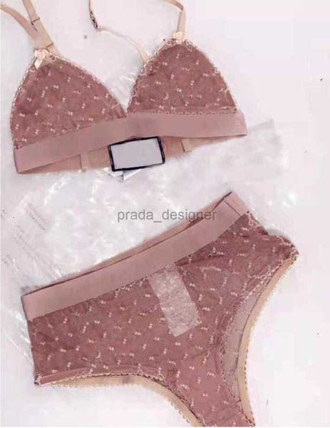 Insiemi di reggiseni firmati design della moda set di reggiseni da donna sexy garza in pizzo ricamo cinturino per spaghetti bustier gilet e pantaloncini mutandine twinset lingerie intimo