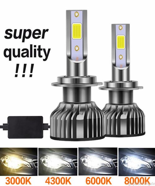 Faróis de LED para carro H4 H7 9005 9006 F2 COB contas de luz Auto faróis de neblina dianteiros H1 H3 H11 H8 HB3 HB4 Amarelo Branco Gelo Azul 15000k 4300K4404395