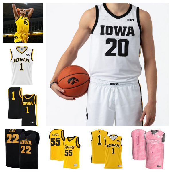 Iowa Hawkeyes 5 Dasonte Bowen 10 Jovone Cater 4 Josh Dix 2 Brock Harding camisa de basquete 1 Spencer Hutchison 14 Carter Kingsbury 25 Luc Laketa 11 Tony Perkins personalizado