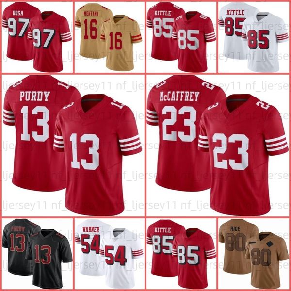 Brock Purdy 23 Christian McCaffrey Deebo Samuel Football Jersey Nick Bosa George Kittle Patrick Willis Fred Warner Jerry Rice Talanoa Hufanga Moody Brandon Aiyuk