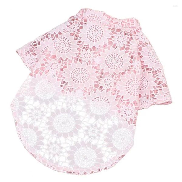 Vestuário para cães sem restrição Vestuário para animais de estimação Elegante Lace Hollow Design Roupas para verão Conforto Respirabilidade Roupas Primavera