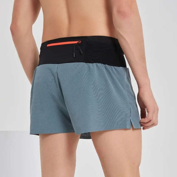 Lu Align Outfit Sports Yoga-Lul-Shorts für Herren, gleicher Marathon, nahtloser Lauf mit Reißverschluss, Fitness-Triad-Hose, Jogger Gry Lu-08 2024