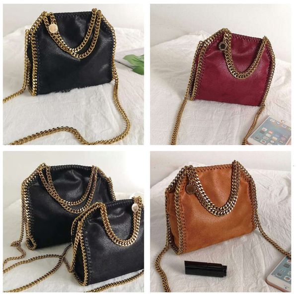 Stella Mccartney Falabella Borsa tote grande firmata Donna Borsa nera di lusso con catena Shopping Portafogli Borse in pelle Borse a tracolla di qualità Crossbody S34