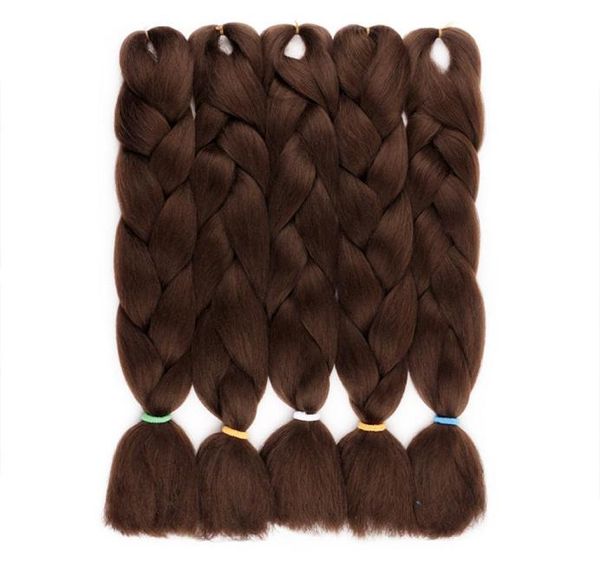 MODA SHIPING FÁCIL TRANÇAS Jumbo SINTÉTICO trança de cabelo sintético dois tons de cor JUMBO TRANÇAS extensão 24 polegada caixa ombre br7161174