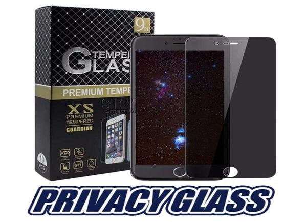 Protetor de tela de privacidade para iPhone 13 12 XS Vidro temperado AntiSpy Cover Shield para LS775 LS770 Samsung S8 S7 com Retail Packag3246798