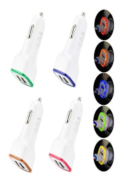 LED Araç Şarj Cihazı Çift USB Chargers Araç Taşınabilir Güç Adaptörü 5V 1A Universal7727910