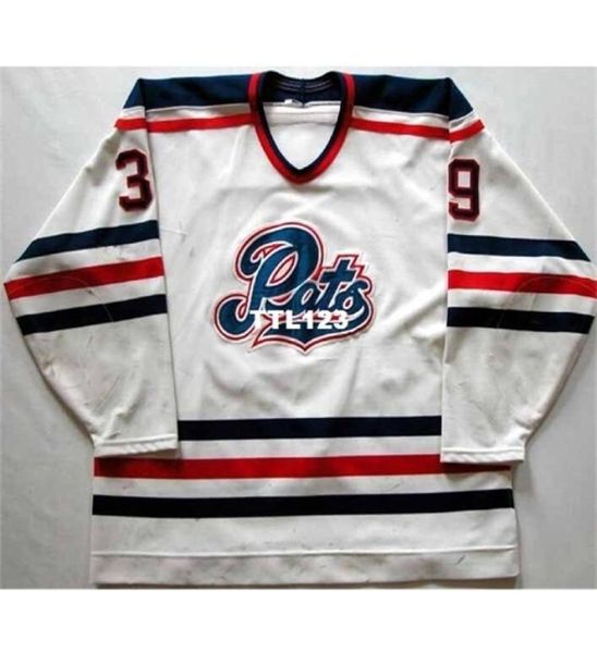 Real Men real Full ricamo 39 1996 Curtis Tipler Regina Pats Game Worn Hockey Jersey o personalizzato qualsiasi nome o numero Jersey2012162
