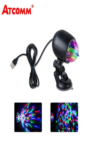 Atcomm Led Araba İç Müzik Renkli Dekorasyon Atmosfer Işıkları USB Arayüz Disko DJ Partisi Kulübü Efekt Kontrolü Otomatik LAMP6049351