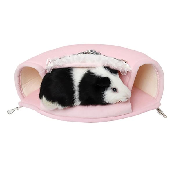 Tunnel Tunnel per piccoli animali domestici Letto per porcellino d'India Criceto delle caverne Casa accogliente Biancheria da letto Giocattolo per scoiattoli Ricci Forniture per piccoli animali domestici