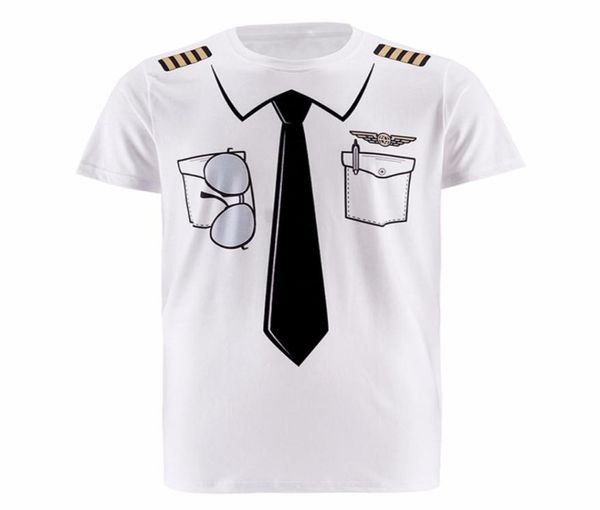 Nuovi Uomini Pilota Polizia 3d T Shirt Dottore Gentiluomo Adulto Divertente Partito Poliziotto Punpkin Pirata Marinaio Babbo Natale Carnevale Cosplay ONeck C6219484