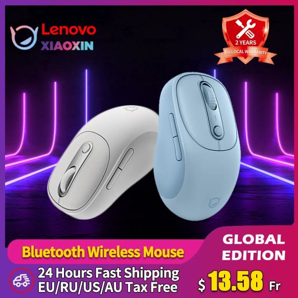 Mäuse Lenovo Xiaoxin Bluetooth Wireless Mouse Plus 1600 DPI/Soft Button/Eingebauter Lithium-Akku USBC-Schnittstelle zum Aufladen für Laptop