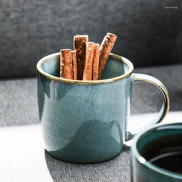 Tazza per bottiglie d'acqua Tazza da caffè artistica da uomo in ceramica, grande capacità, da ufficio, da donna, retrò giapponese