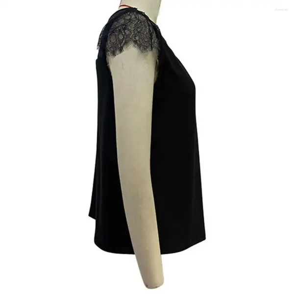 Женские блузки, женские черные кружевные топы, стильные топы с v-образным вырезом и короткими рукавами, повседневная уличная одежда, нарядные летние однотонные наряды