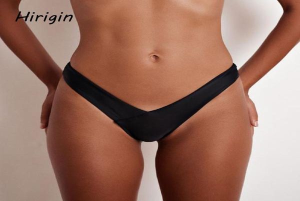 Sexy feminino biquíni tanga inferior brasileiro v atrevido ruched semi banho beachwear9478265