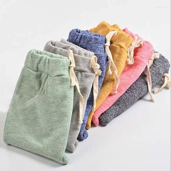 Pantaloni Pantaloni Harem per bambini in cotone solido Primavera Autunno Bambino Abbigliamento per bambini per bambina