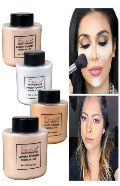 FANA 4 colori fondotinta viso in polvere trucco professionale impostazione sciolto traslucido opaco banana finitura controllo olio liscio minatore5842534