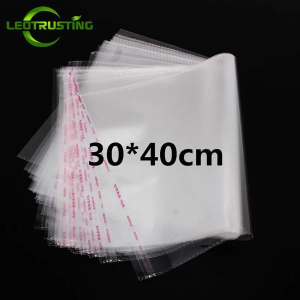 100 pçs 30x40cm uso geral claro resealable saco adesivo opp transparente saco de embalagem opp auto selagem malotes de presente de plástico 240229