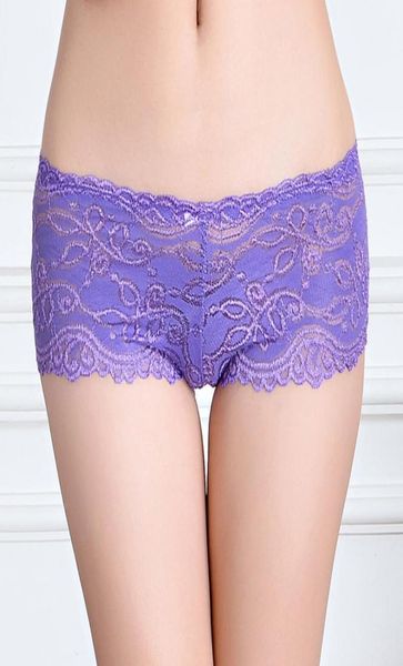 Confezione da 5 pezzi Nuovo grazioso boxer in pizzo corto Mutandine a vita bassa in pizzo trasparente sexy intimo donna mutandine da donna lingerie intimo3135466