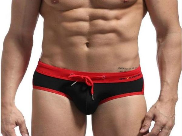 Sexy gay dos homens roupa de banho cuecas de natação em forma de bolsa troncos de natação maiô pessoa corajosa biquíni shorts sunga8392073