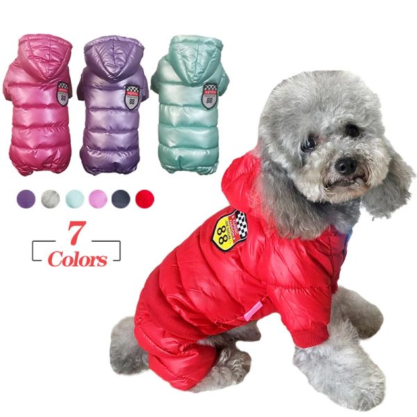 Jacken Winter warm warm Hundekleidung für kleine Hunde Welpe Daunen Mantel wasserdichte Hund Jungenstuhl Chihuahua Jacke Schnauzer Outfit Französisch Bulldogge