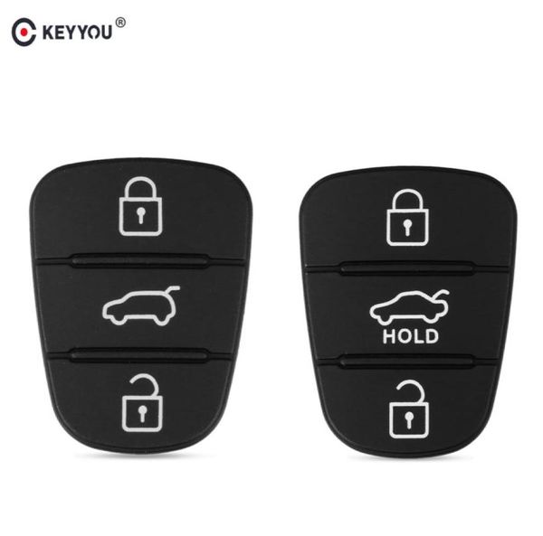 Сменный резиновый коврик для кнопок для Hyundai Solaris Accent Tucson L10 L20 L30 Kia Rio Ceed флип-ключ с дистанционным управлением от автомобиля Shell3467691
