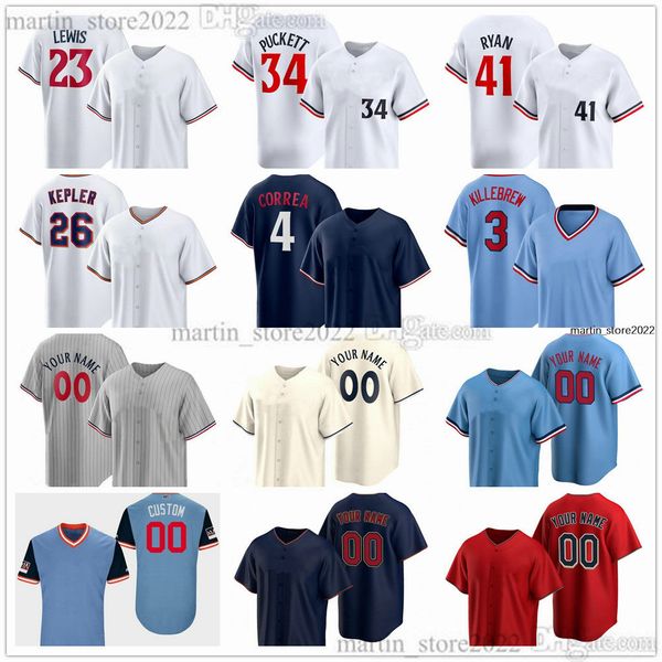 Maglie da baseball 2024 cucite 87 Yunior Severino 50 Willi Castro 19 Alex Kirilloff 9 Trevor Larnach 13 Manuel Margot 90 Emmanuel Rodriguez 38 Matt Wallner