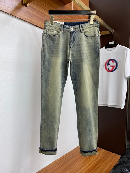 2024 meistverkaufte Jeans Herren Designer Denim bestickte Hosen Mode Loch Hosen Hip Hop Stil Reißverschluss Hosen, Größe 28-40 #007